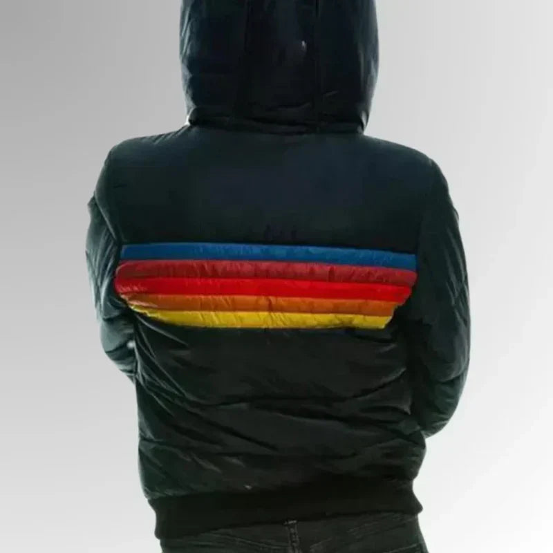 Silamoda™ | Chaqueta acolchada de rayas retro