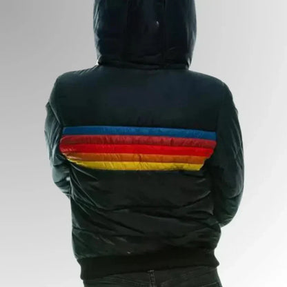 Silamoda™ | Chaqueta acolchada de rayas retro