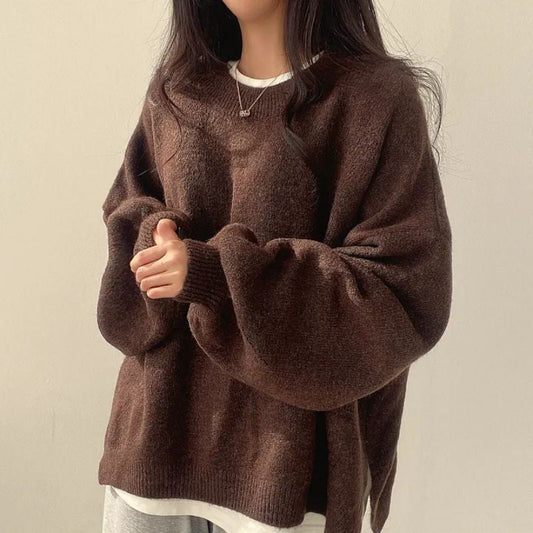 Suéter coreano de forro polar extragrande