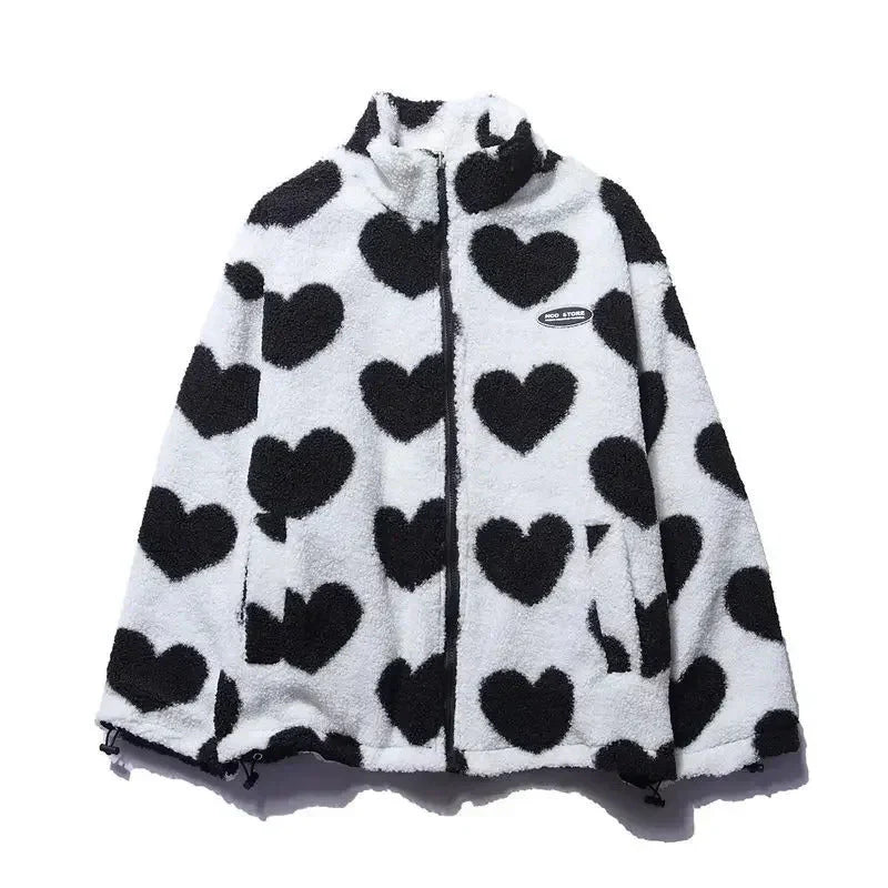 Chaqueta suave reversible con corazón Silamoda